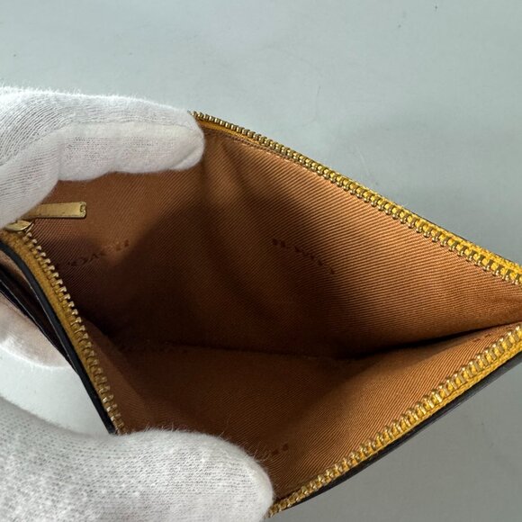 Coach Mustard Leather Long Card Holder/Wallet - Picture 9 of 14